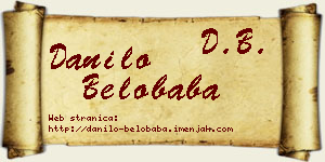 Danilo Belobaba vizit kartica